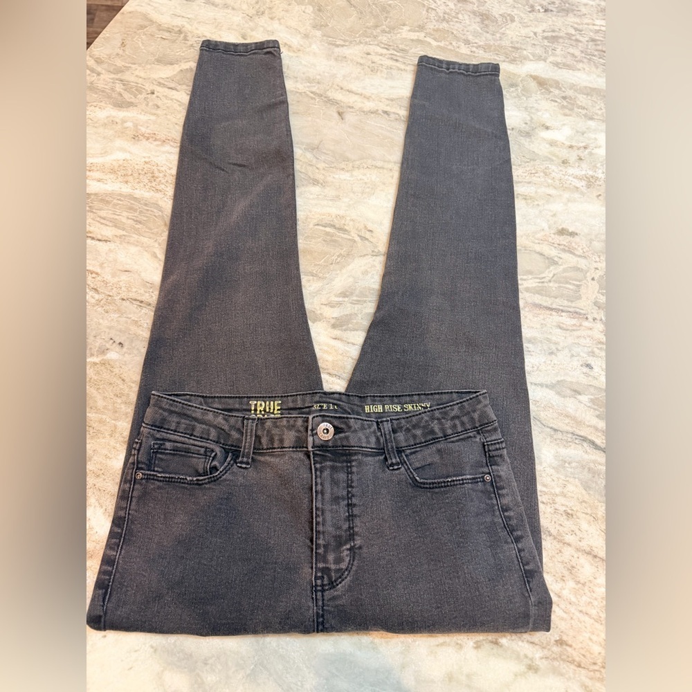 True Craft High Rise Skinny Jeans Size 11 Dark Gray Stretch